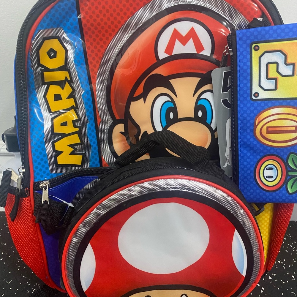 Super Mario Backpack and Lunchbox Set